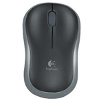 M185 Cordless Optical Mouse, USB, Sort/Grå